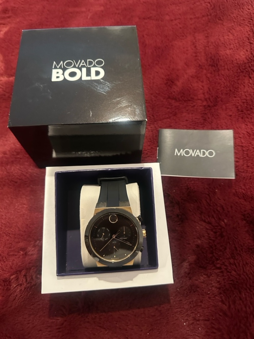 Movado Men's Fusion Black Dial Watch